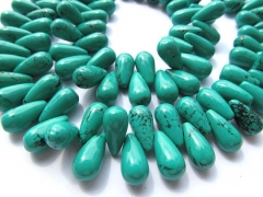 high quality turquoise beads drop onion smooth jewelry bead 7x14mm full strand 16inch