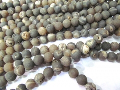 wholesale bulk agate bead round ball crystal rock matt crab grey mixed jewelry spacer 12mm --5strand