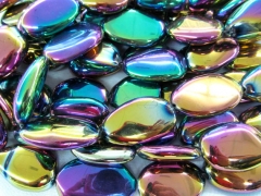 35-60mm full strand Titanium quartz crystal freeform nuggets teardrop slab gold jewelry bead focal
