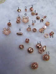 top quality 2-10mm 100pcs 14Kgold Findings Spacer Beads solid rose gold antique silver rondelle roun