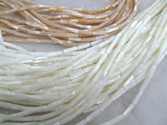 high quality lot 4x8mm 5strands ,MOP shell mother of pearl column tube brown white mixed jewelry bea