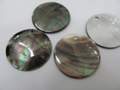 top quality 16mm 12pcs handmade flower natural MOP shell gergous coin disc roundel white black jewel