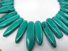 high quality 20-45mm 16inch turquoise semi precious freeform tooth shape jewelry bead chians