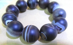 larger 20mm 8-9inch genuine agate gemstone round ball brown crab veins red jewelry beads bracelet