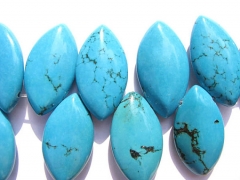 turquoise semi precious horese eye marquoise green blue jewelry beads 16x30mm 19pcs
