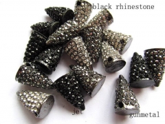 FREE SHIP-- sideway metal spacer spike sharps silver gold rose gold mixed crystal rhinestone jewelry