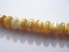 genuine MOP shell rondelle 4x6mm 5strands 16inch,high quality mother of pearl MOP abacus coffee asso