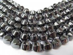 lot hematite beads 8x10 mm 5strands 16inch strand,rice barrel facteted DIY bead