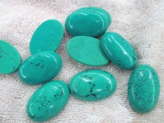 high quality 20x30mm 50pcs cabochons turquoise roundel coin egg blue green jewelry beads focal