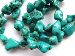 free ship--2strands 13-18mm high quality turquoise semi precious nuggets freeform tibetant jewelry b