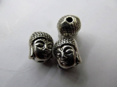 wholesale 100pcs 13x11mm TierraCast Buddha Beads - Brass Ox Plated Lead Free Pewter Connector Charm