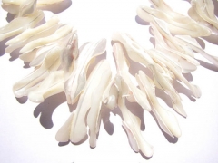 batch genuine MOP shell 15-35mm 5strands 16inch,mother of pearl freeform chips branch white jewelry 