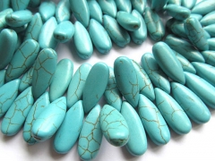 wholesale 10x25mm full strand turquoise semi precious teardrop seed jewelry beads