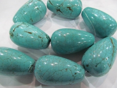30x50mm full strand handmade turquoise semi precious drop onion smooth jewelry bead