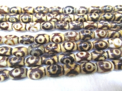 wholesale 8x12mm 16inch agate DIY bead rice barrel black white brown evil eyes jewelry beads