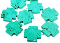 15 20 25 30 35 40mm full strand high quality turquoise beads crosses blue assortment jewelry focal