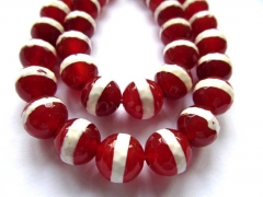 Free ship--5strands 10mm agate bead round ball hanamde faceted crimsone red veins loose bead