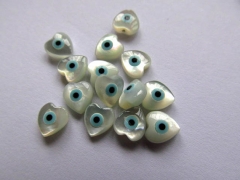24pcs 10mm ,natural MOP shell mother of pearl clove roundel coin oval clove cross hand evil heart as