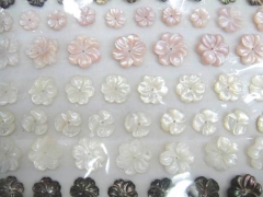 high quality MOP shell mother of pearl florial flowers petal white yellow black mixed cabochons bead