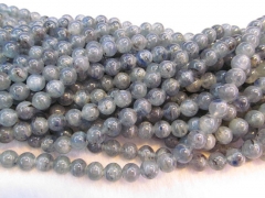 genuine kyanite beads 6-10mm 16inch strand ,high quality round ball blue jewelry beads