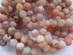 free ship --2strands 10mm agate bead round ball crystal rock matt crab white redmixed jewelry spacer