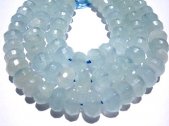 16srands 3x6 mm natural aquamarine-beryl gemstone rondelle abacus faceted jewelry beads
