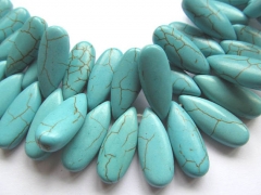 wholesale 10x25mm full strand turquoise semi precious teardrop seed jewelry beads