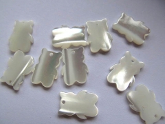 bulk 50pcs 9x11mm ,top quality MOP shell mother of pearl white bear animals assortment cabochons bea