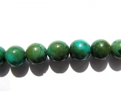 high quality turquoise semi precious round ball coffee green jewelry beads 10mm--5strands 16inch/per