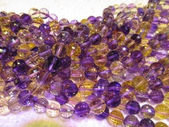 handmade rock crystal quartz 8mm 16inch strand,purple yellow round ball jewelry beads necklace