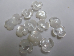 bulk 12mm 100pcs high quality MOP shell mother of pearl florial flowers petal cup wite cabochons bea