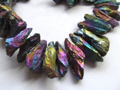 genuine pyrite beads 10-15mm ,mystic AB titanium nuggets freeform drop chips irregular jewelry beads