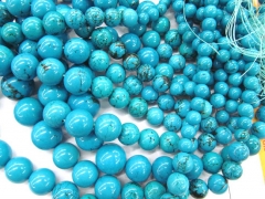 high quality bulk turquoise beads round ball green jewelry necklace 8-18mm 5strands 17inch/L