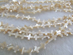 wholesale 5strands 10x10mm 12x12mm genuine MOP shell mother of pearl MOP cross white brown mixed col