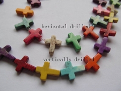 wholesale 12x16mm 5strands, wholesale turquoise beads crosses pink yellow red purple blue black whit