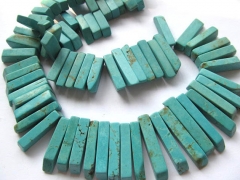 15%off--20-45mm full strand turquoise semi precious teeth spikes freeform jewelry beads