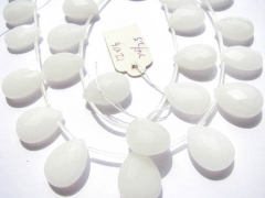 Jade stone 2strands 7-14mm natural Jade Beads teardrop drop faceted clear white blue pink green mixe