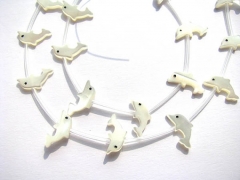 2strands 40pcs 7x14mm ,MOP shell mother of pearl dolphin animals white assortment jewelry beads