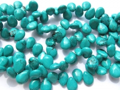 high quality turquoise semi precious teardrop onion smooth jewelry bead 13x17mm full strand 16inch