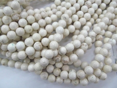 wholesale discount 3-18mm 5strands white turquoise stone round ball white multicolor jewelry beads