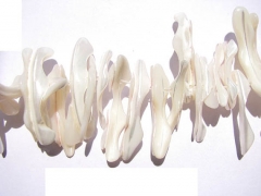 batch genuine MOP shell 15-35mm 5strands 16inch,mother of pearl freeform chips branch white jewelry 