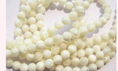 genuine MOP shell round 5-6mm 5strands 16inch,high quality mother of pearl ball white jewelry bead