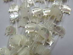 5strands 75pcs 9x11mm ,top quality, MOP shell mother of pearl elephant animals assortment cabochons 