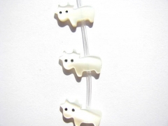 handmade 11x15mm full strand MOP shell mother of pearl duck animals white assortment jewelry beads