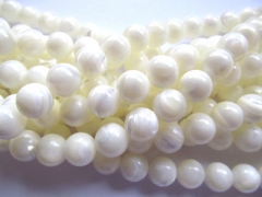 genuine MOP shell round 9-10mm 6inch,high quality mother of pearl ball white brown jewelry bead