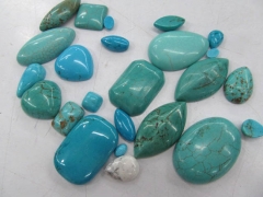 Assortment turquoise cabochon DIY bead round oval rectangle heart oval round drop evil beads 50pcs 4
