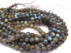 4 6 8 10 12mm full strand AAA GRADE genuine labradorite bead round ball shiney blue jewelry beads