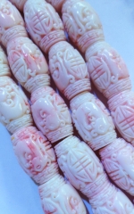 wholesale camero conch queen shell gergous barrel rice column cube botle carved charm beads 10-25mm 