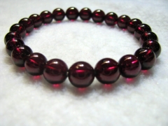 genuine garnet rhodolite beads 6-7mm 30pcs ,high quality round ball rose red jewelry beads bracelete