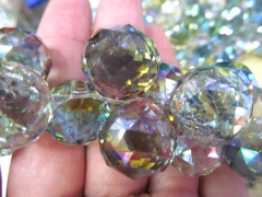 high quality 20mm 30mm Crystal like DIY beads drop cube Faceted AB mystic rainbow purple grey blue l